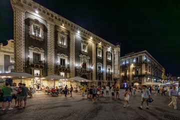 Obraz premium Catania at night, Sicily