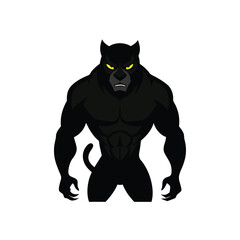 black cat on white background