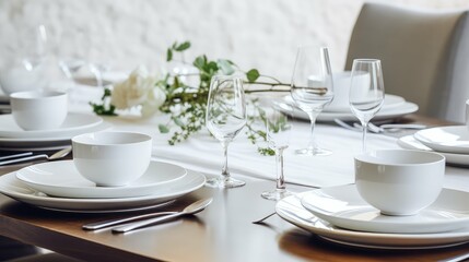 Fototapeta premium dining white china
