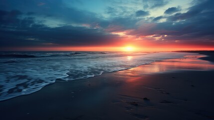 Fototapeta premium calm dark sunrise