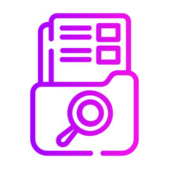 searching file Line Gradient Icon
