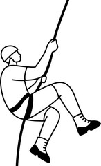 클라이밍 남 흑백