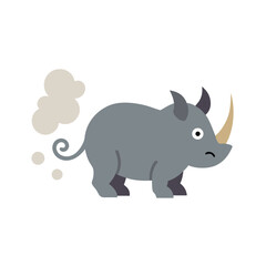 rhino cartoon coloring page