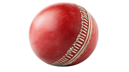 Professional Cricket Ball Isolated on White Background for Sports Design Projects