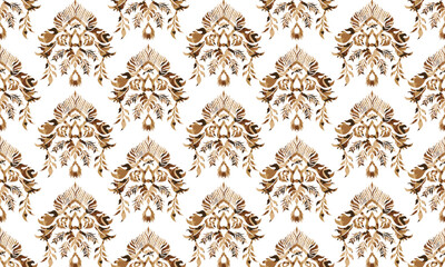 Motifs Ikat floral paisley embroidery floral. ikat ethnic Saree Sarong oriental pattern traditional.Ikat embroidery style abstract embroidery design for background,fabric,wrapping,clothing,wallpaper.