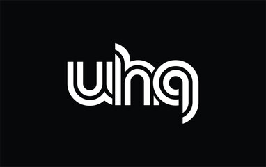 UHQ Creative Unique Modern Letter Logo Design. Stylized logo featuring a unique letter design, presenting abstract minimalist aesthetics and modern appeal.