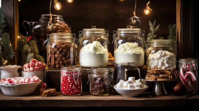 bar winter food background