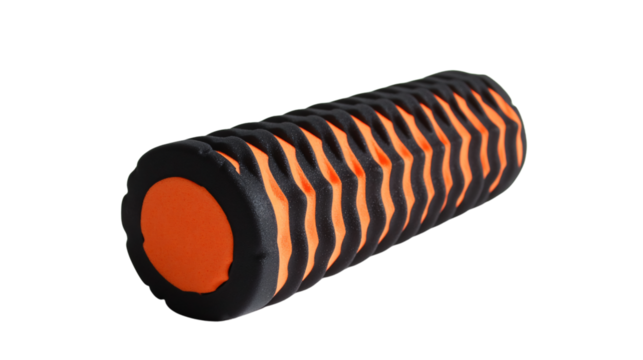 Foam Roller for Muscle Recovery on White Background