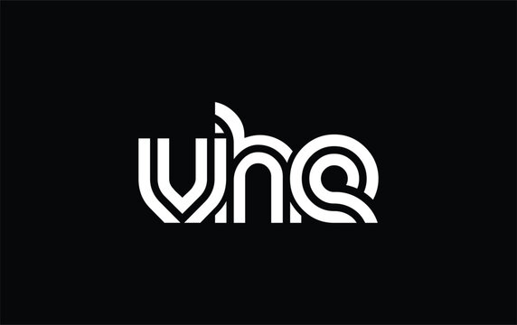 VHE Creative Unique Modern Letter Logo Design. Stylized logo featuring a unique letter design, presenting abstract minimalist aesthetics and modern appeal.