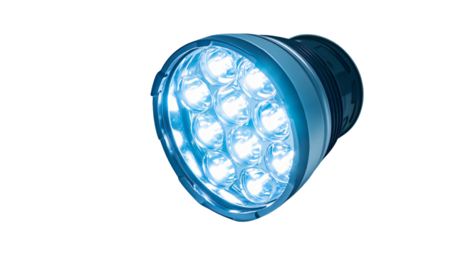 Professional LED Headlamp on White Background for Outdoor Activities