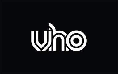 Obraz premium VHO Creative Unique Modern Letter Logo Design. Stylized logo featuring a unique letter design, presenting abstract minimalist aesthetics and modern appeal.