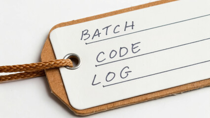 tag showing batch code and log information is essential for effective packaging and logistics management, ensuring quality control