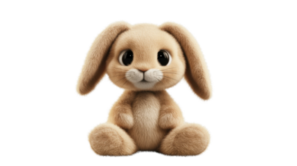 toy rabbit isolated on white