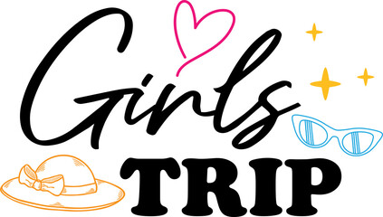 Girls trip vacation with pink bow