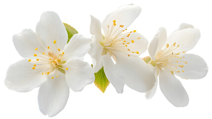 Beautiful White Flower Isolated on White Background for Creative Design Projects