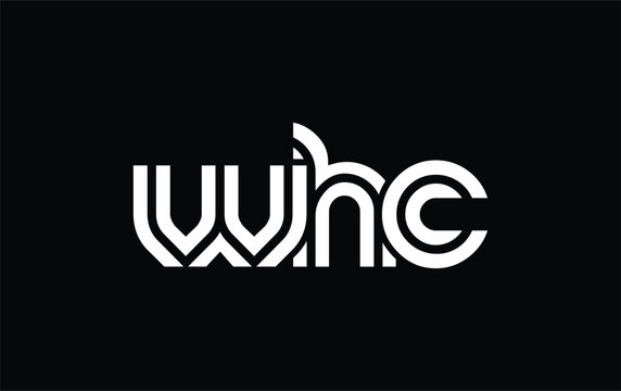 WHC Creative Unique Modern Letter Logo Design. Stylized logo featuring a unique letter design, presenting abstract minimalist aesthetics and modern appeal.