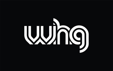 WHG Creative Unique Modern Letter Logo Design. Stylized logo featuring a unique letter design, presenting abstract minimalist aesthetics and modern appeal.