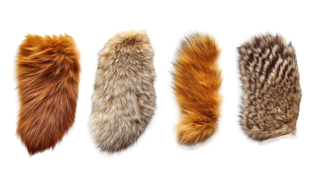 Animal Paw Prints for Wildlife Art and Conservation - Isolated on White Background