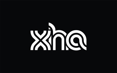 Obraz premium XHA Creative Unique Modern Letter Logo Design. Stylized logo featuring a unique letter design, presenting abstract minimalist aesthetics and modern appeal.