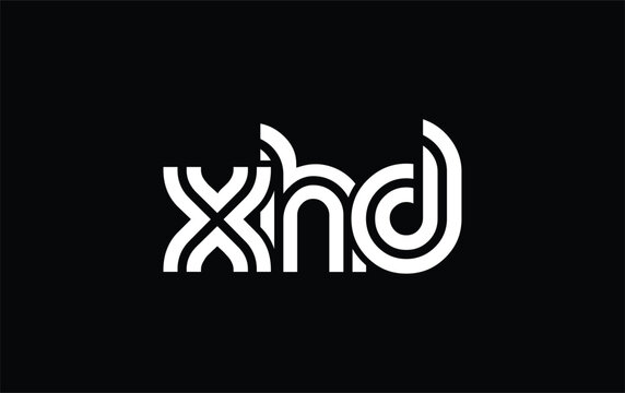 XHD Creative Unique Modern Letter Logo Design. Stylized logo featuring a unique letter design, presenting abstract minimalist aesthetics and modern appeal.