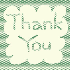 三角スケールパターンのThank youメッセージカード
