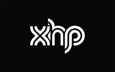 XHP Creative Unique Modern Letter Logo Design. Stylized logo featuring a unique letter design, presenting abstract minimalist aesthetics and modern appeal.