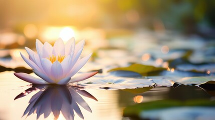 sunrise lotus flower white