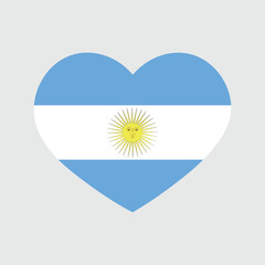 Obraz premium Argentina Flag Heart. Argentina flag in the shape of a big heart 