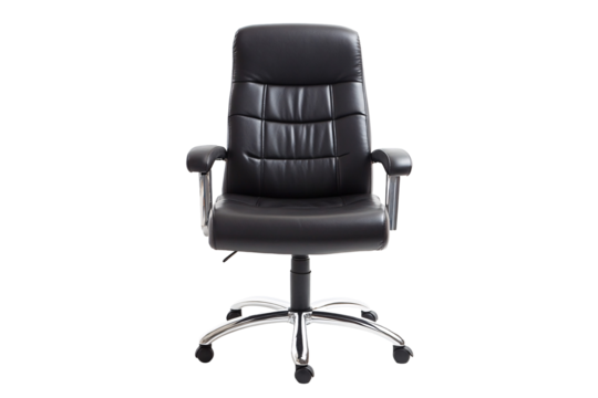 a black office chair with wheels