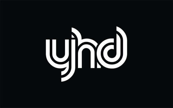 YHD Creative Unique Modern Letter Logo Design. Stylized logo featuring a unique letter design, presenting abstract minimalist aesthetics and modern appeal.