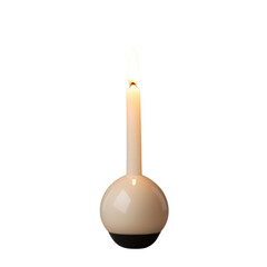 Elegant candle design with cutout background home decor minimalist style indoor setting close-up view
