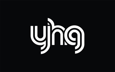 YHG Creative Unique Modern Letter Logo Design. Stylized logo featuring a unique letter design, presenting abstract minimalist aesthetics and modern appeal.
