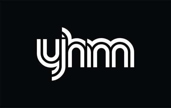 YHM Creative Unique Modern Letter Logo Design. Stylized logo featuring a unique letter design, presenting abstract minimalist aesthetics and modern appeal.