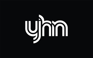 YHN Creative Unique Modern Letter Logo Design. Stylized logo featuring a unique letter design, presenting abstract minimalist aesthetics and modern appeal.