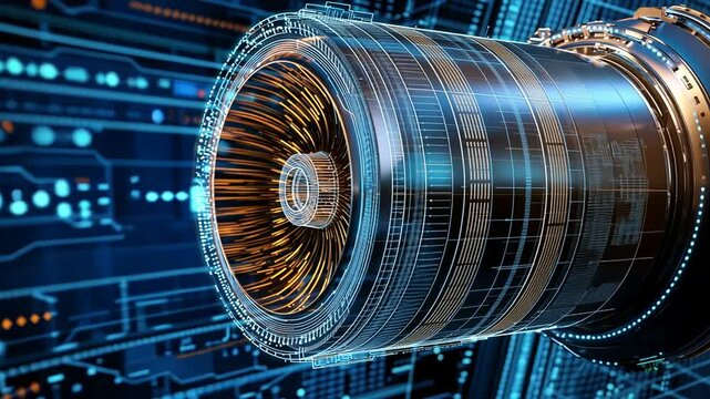 Advanced 3D Turbine Engine Design with Digital Twin Technology