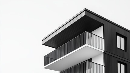 A minimalist black architectural structure with open space for, advertising-ready.