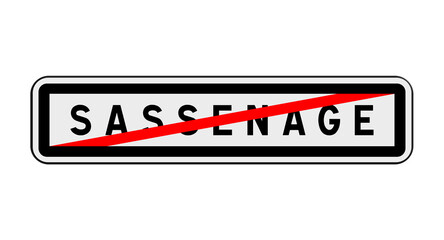 Panneau de sortie de Sassenage, Isère, Auvergne-Rhône-Alpes