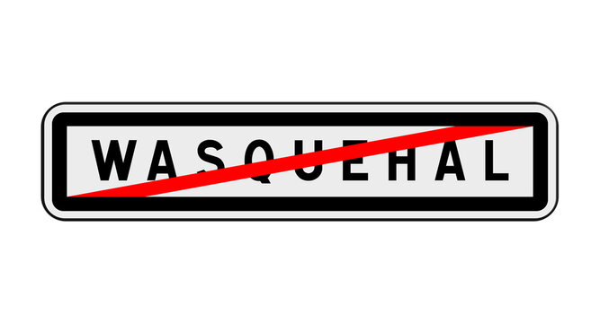 Panneau de sortie de Wasquehal, Nord, Hauts-de-France