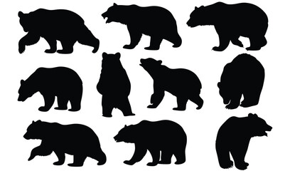 Diverse Bear Silhouette Collection