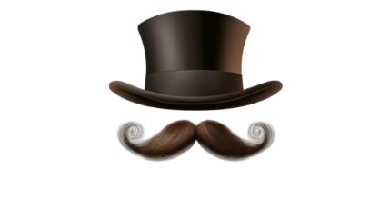 bowler hat and moustache