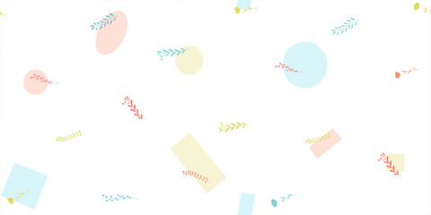 Abstract floral seamless pattern. Bright colors, painting on white background. Meadow flowers.