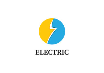 electric logo with yellow and blue circle and lightning bolt