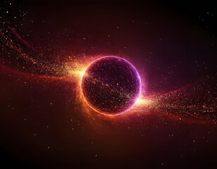 Modern Technology Particle Abstract Background Wallpaper. firework on black.