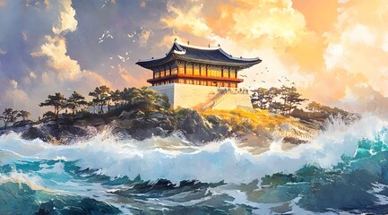 Fototapeta premium chinese temple in tokyo japan