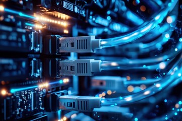 Innovative Network Wiring: Dynamic Cables Connecting Technology and Server Equipment in a Modern Cyberspace
