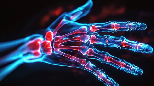 Arthritic Hand: A Digital X-Ray Visualization of Joint Inflammation and Pain