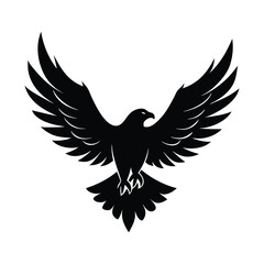 Obraz premium Eagle Flying Silhouette Vector