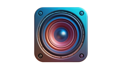 Stylized speaker icon illustration digital art audio concept