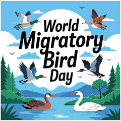 World Migratory Bird Day flyer poster image 7.eps