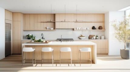 kitchen light wash wood